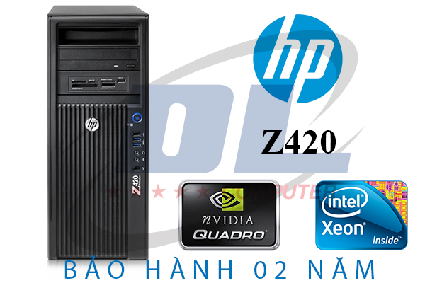Hp z420 WorkStation/ Xeon E-5 2651V2/ VGA Quadro k4000/ Dram3 32Gb/ SSD 256Gb+ HDD 1Tb